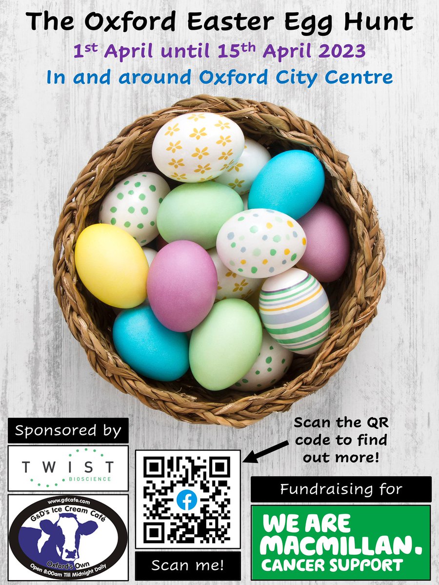 Laura Moody (@moodytomato) on Twitter photo Help the Easter bunny find their eggs, and at the same time raise money for <a href="/macmillancancer/">Macmillan Cancer Support</a> 🐰 🐥 🐑 - scan the QR code for further details… Suitable for all ages - bring your friends, children and grandchildren. Pls retweet and also share our Facebook page if you can 👍 Help the Easter bunny find their eggs, and at the same time raise money for <a href="/macmillancancer/">Macmillan Cancer Support</a> 🐰 🐥 🐑 - scan the QR code for further details… Suitable for all ages - bring your friends, children and grandchildren. Pls retweet and also share our Facebook page if you can 👍