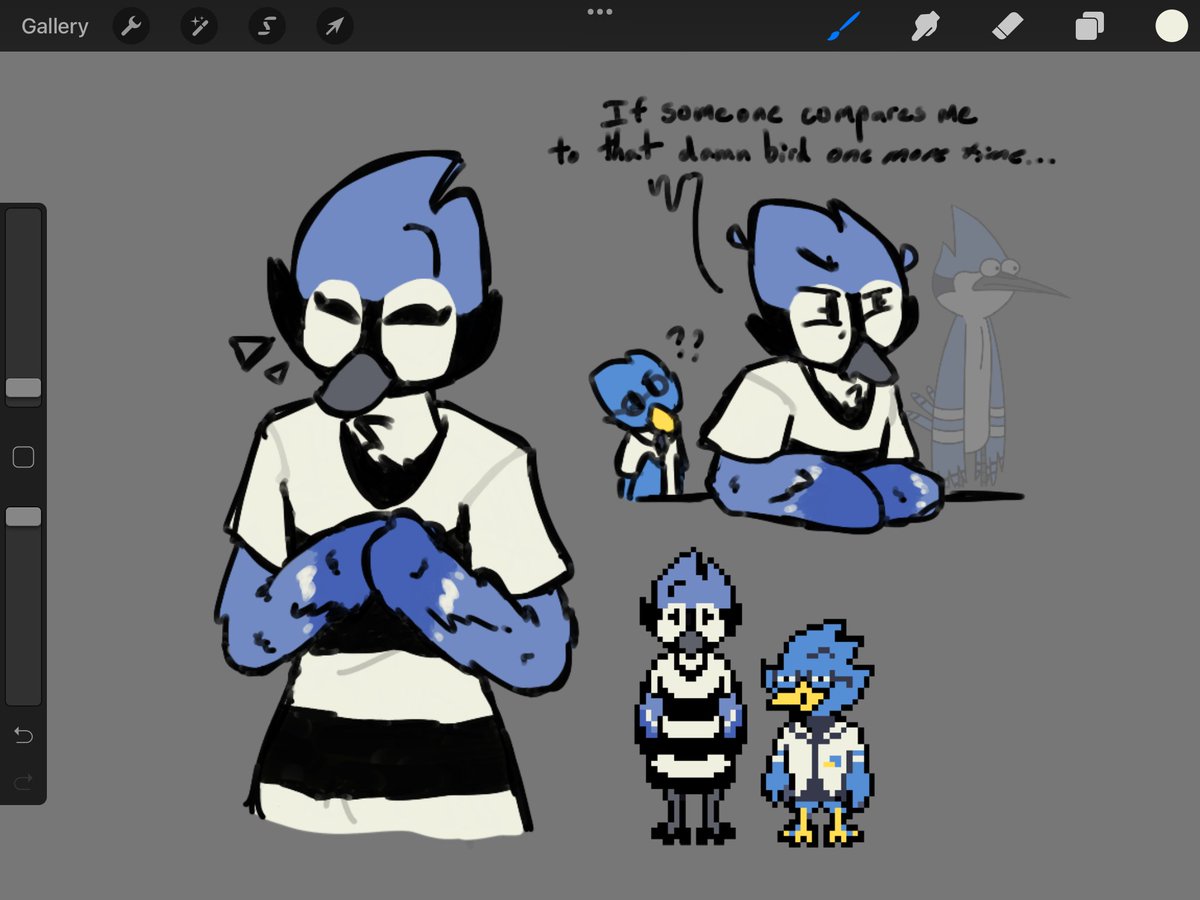 ARunning_Joke's tweet photo. thinking about berdly’s family lately
heres  ̶m̶o̶r̶d̶e̶c̶a̶i̶ his mom
#DELTARUNE #berdly https://t.co/nxxLVkQYIf