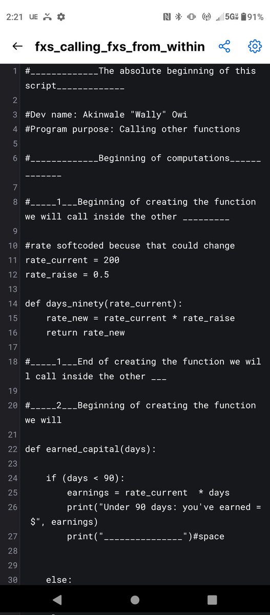 WallyOwi30's tweet image. Pcep training: calling a function from within another function practice.
#pceptraining #python3 #learnpythonprogramming