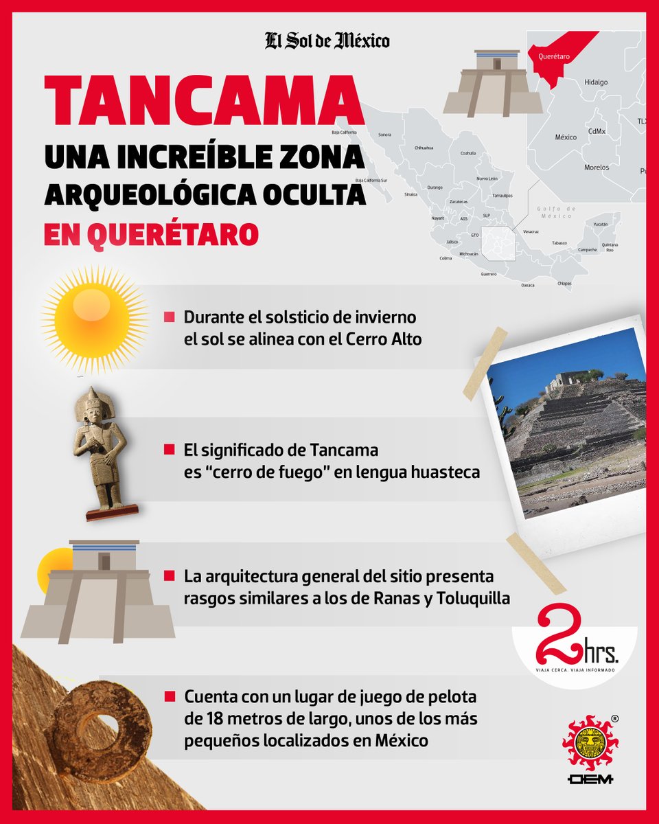 soldemorelia's tweet image. #2Horas |  🏔️🏞️ Si la arqueología es un tema de tu interés, es este post te dejamos esta recomendación para visites este interesante lugar en el estado de Querétaro, más detalles 👇🏼👇🏼