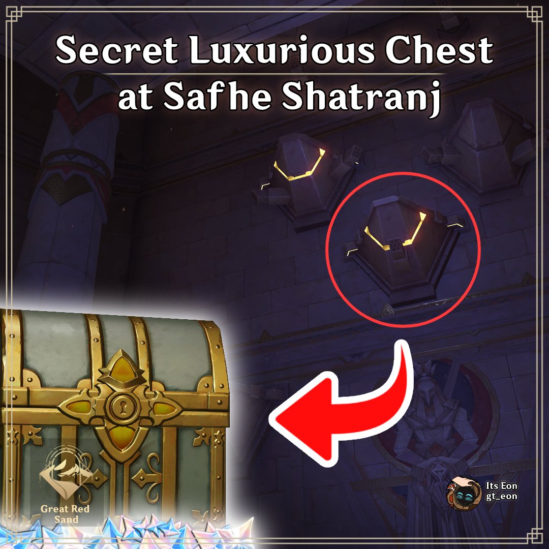 gt_eon's tweet photo. Hello Travelers !!!

Today I'll show you  how to get the Secret Luxurious Chest in the Temples Forsaken ( Safhe Shatranj) ! I hope it helps you ! 🙏🔥🦾
(1/3)
#Sumeru #GenshinImpact https://t.co/yAHa2qzRIM