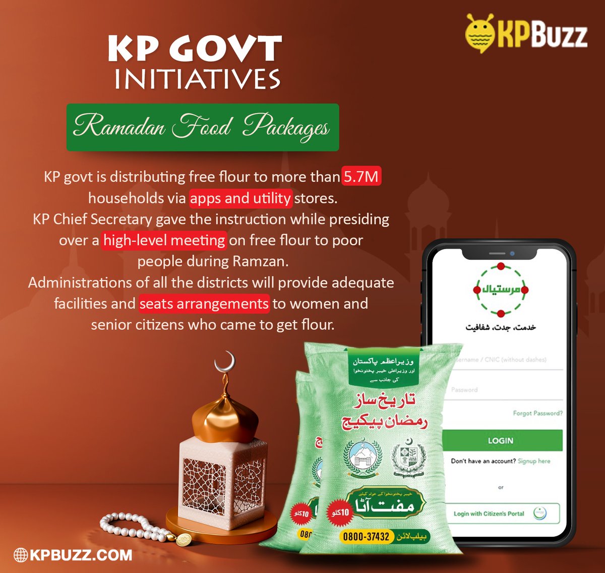 SajjadHocane's tweet photo. KP GOVT initiatives, Ramadan food package 
#FreeAataKP https://t.co/mni9lS2ouY