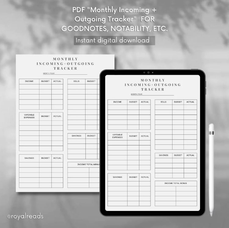 royalreadsco's tweet photo. Try our Monthly Incoming &amp; Outgoing tracker NOW!🧠 
Link in Bio!
-
-
-
#Mindset #success #tracker #planner https://t.co/fgw5UyUkRc