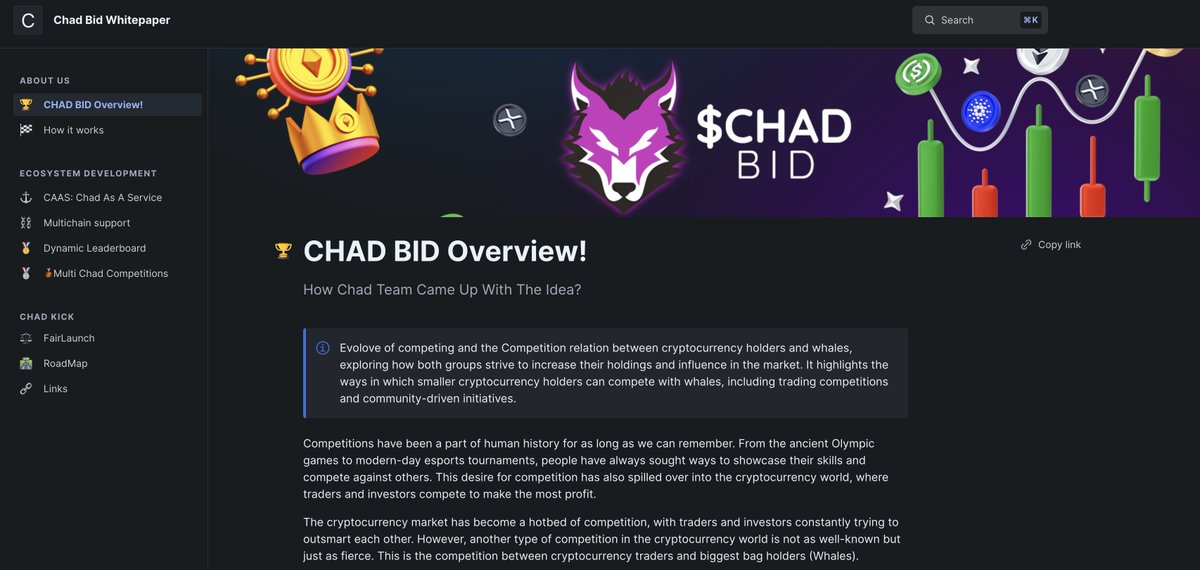 topdefichad's tweet photo. The @chadbidcom is redefining the biggest buy competitions in a decentralized way. 

Competition Dapp Just announced. Whitepaper is professional. The team seems committed 🔥
 
$SHIB $ATA $ARB $Minion $BAG $CNS $KIBA $THORN $RYOSHI $SFUND https://t.co/p4hqdHe37a