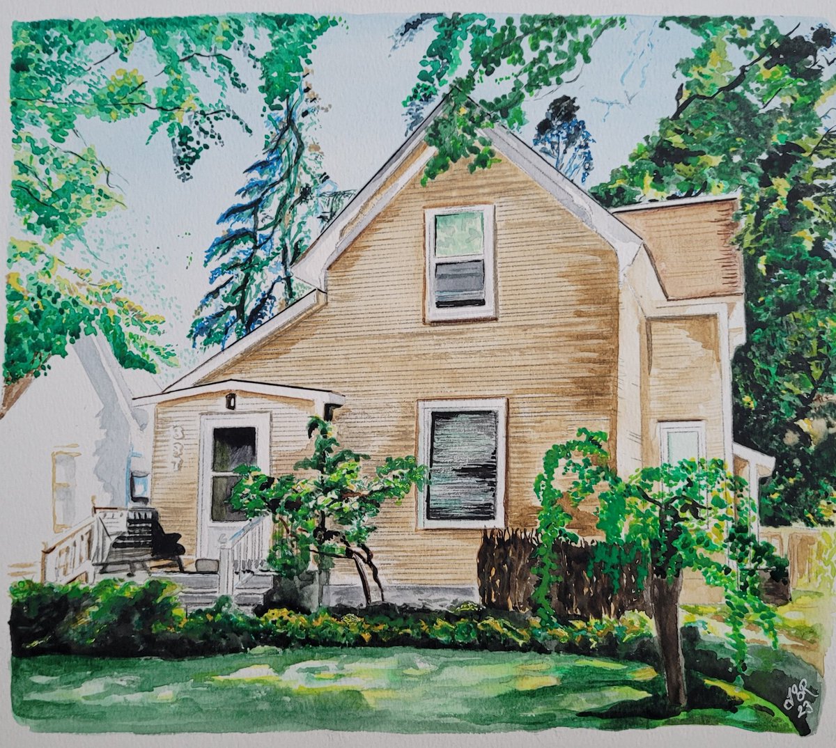 Latest watercolour A3. A very cherished family home in the USA #watercolour #watercolor #ArtistOnTwitter #ArtistAppreciation #watercolorpainting #art  #artoftheday #artist  #commissionedart
#painting  #wallart #interiordesign #home #homeportrait #house #houseportrait #uniquegift