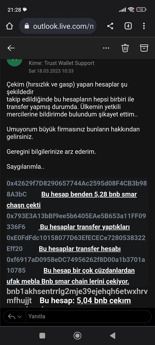 ArasYigit873867's tweet photo. #Trustwallet #truatCouldmining #trustmining #trust
Bunlarin hepsi hırsız sahtekar.cuzdanlarimiza bağlanıp paralarımız gasp ediyorlar.bunlara sakın güvenip yatırım yapmayın. https://t.co/RHkUvtBAVw