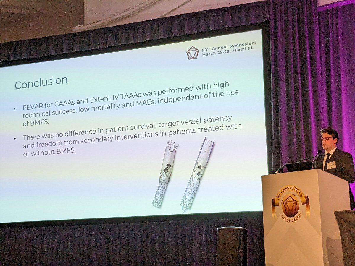 #SCVS2023: A comparison of fenestrated stent-graft designs using proximal bare-metal or non-bare metal fixation from <a href="/MayoVascSurgery/">Mayo Clinic Vascular and Endovascular Surgery</a>. 

<a href="/SCVS1969/">SCVS</a>.