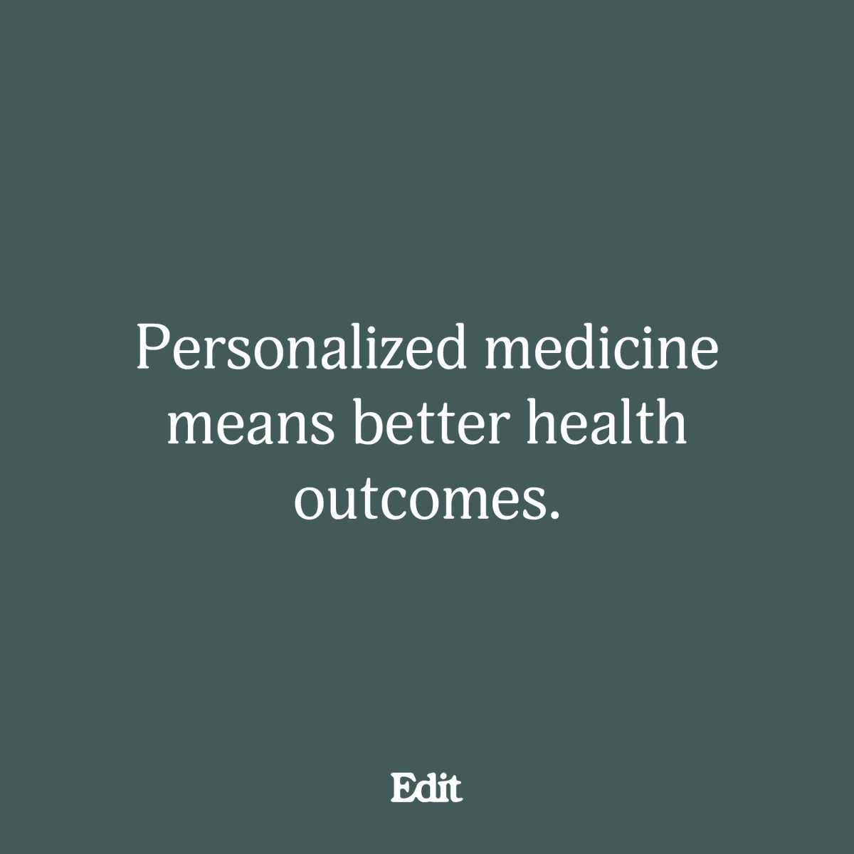 EDIT_Health's tweet photo. From customized treatments to targeted therapies, personalized medicine is revolutionizing healthcare and leading to better health outcomes. 

#personalizedmedicine #betterhealth #precisionmedicine #healthcarerevolution https://t.co/FyNPmnzFMP