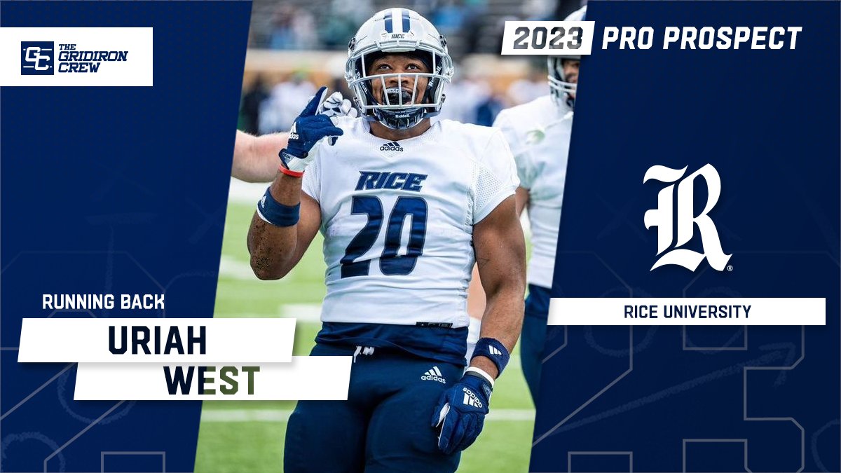 Gridiron_Crew's tweet photo. ⚠️ Attention Pro Scouts, Coaches, and GMs ⚠️

You need to look at 2023 Pro Prospect, Uriah West @uknoe_, a RB from @RiceFootball

#2023ProProspect #DraftTwitter #NFLDraft #CFL #XFL #USFL #ProFootball 🏈

👀 See our Interview: https://t.co/Gh7lTTgQKQ https://t.co/rFkarjrSN0