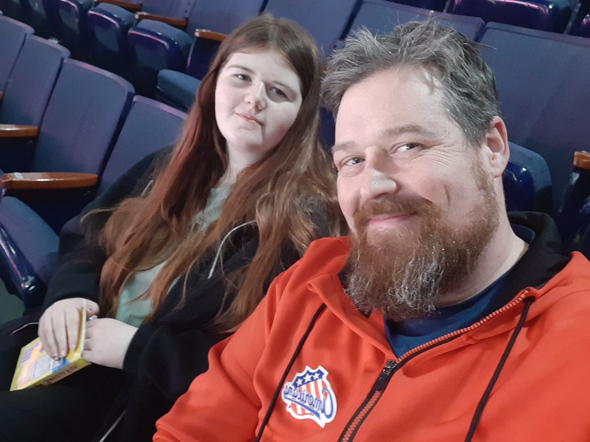 A little Daddy /Daughter time at the <a href="/BlueCrossArena/">Blue Cross Arena</a>  for <a href="/AmerksHockey/">Rochester Americans</a>   and it's <a href="/BuffaloBills/">Buffalo Bills</a> Day.  Going to be a packed house. And very loud.  Can't wait !! 
#WellNowSelfie
