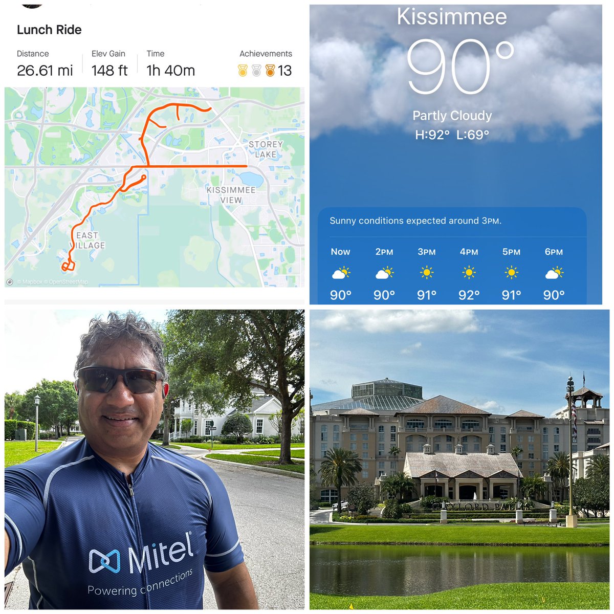 OMG it’s HOT out there! I haven’t biked in temp that hot since Dubai!! @Mitel #enterpriseconnect #uc #cc #cx #innovation #cycleflorida @VirveVirtanen