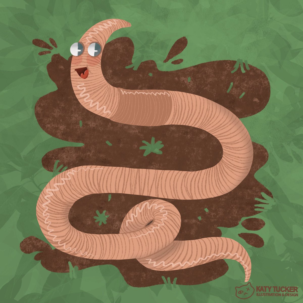 k80and_co's tweet photo. I saw an earthworm today. #art #drawing #illustration #earthworm #worm #kidlit #sketch #childrensillustration #digitalart #procreate https://t.co/LFElP47Zge