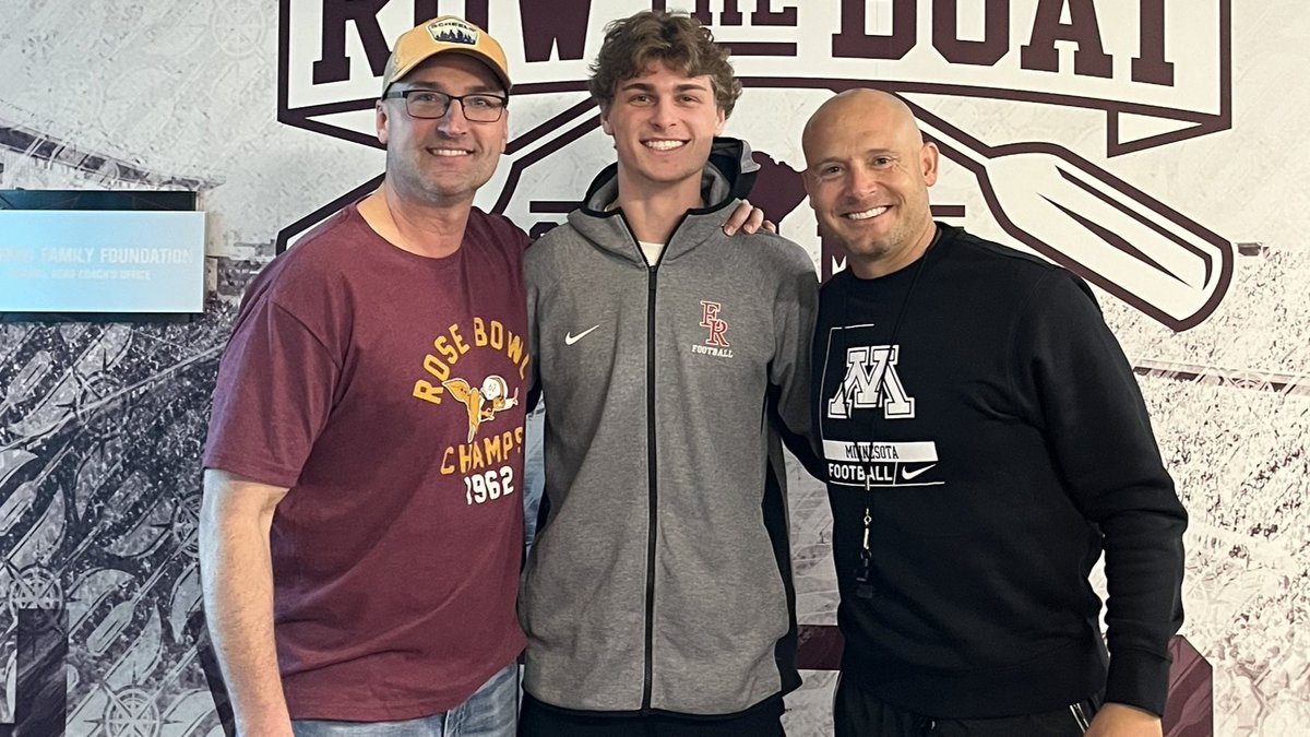 Minnesota's 'Mr. Football' in Elk River's @cade_osterman had always dreamt about playing for the #Gophers. His father, Aaron, did so in the early 90's. And after a PWO offer yesterday, that dream has come true. 'I feel like this is where I belong.' 247sports.com/college/minnes…