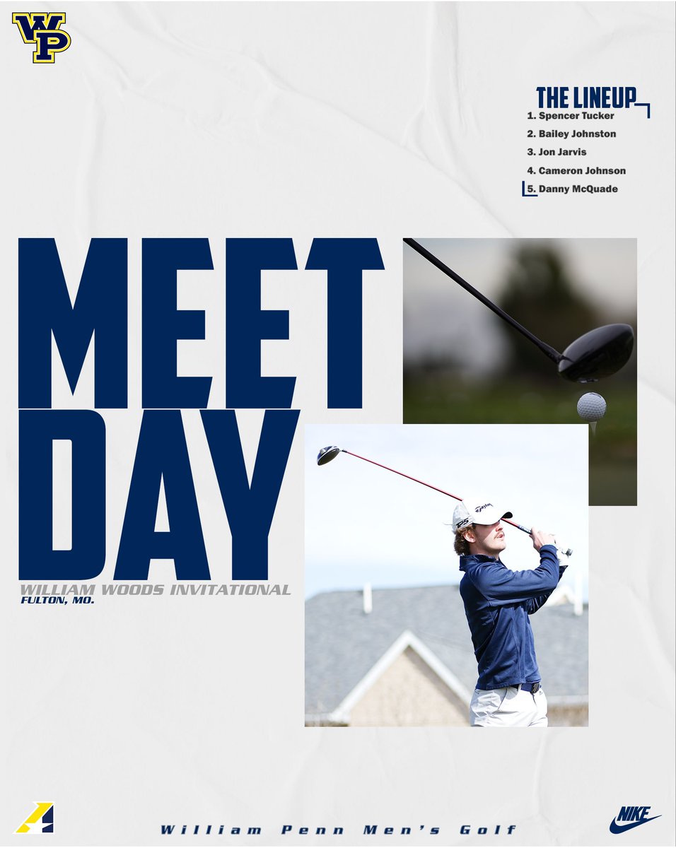 StatesmenMGolf's tweet photo. Day 1️⃣ of the William Woods Invitational starts tomorrow!
🏌️♂️ William Woods Invitational
📍 Fulton, Mo.
⛅️ 50 degrees
🗓️ March 27-28
#MakingOurStatement https://t.co/N6TX9MwFNd
