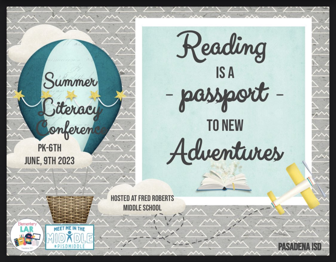 pisdesela's tweet photo. Save the date! 🌟The 5th annual PK-6th PISD Summer literacy conference is set for June 9, 2023! Sign up in Eduphoria is coming soon! Hope to see you there! #PISDLAChat https://t.co/maQ7szoxDw