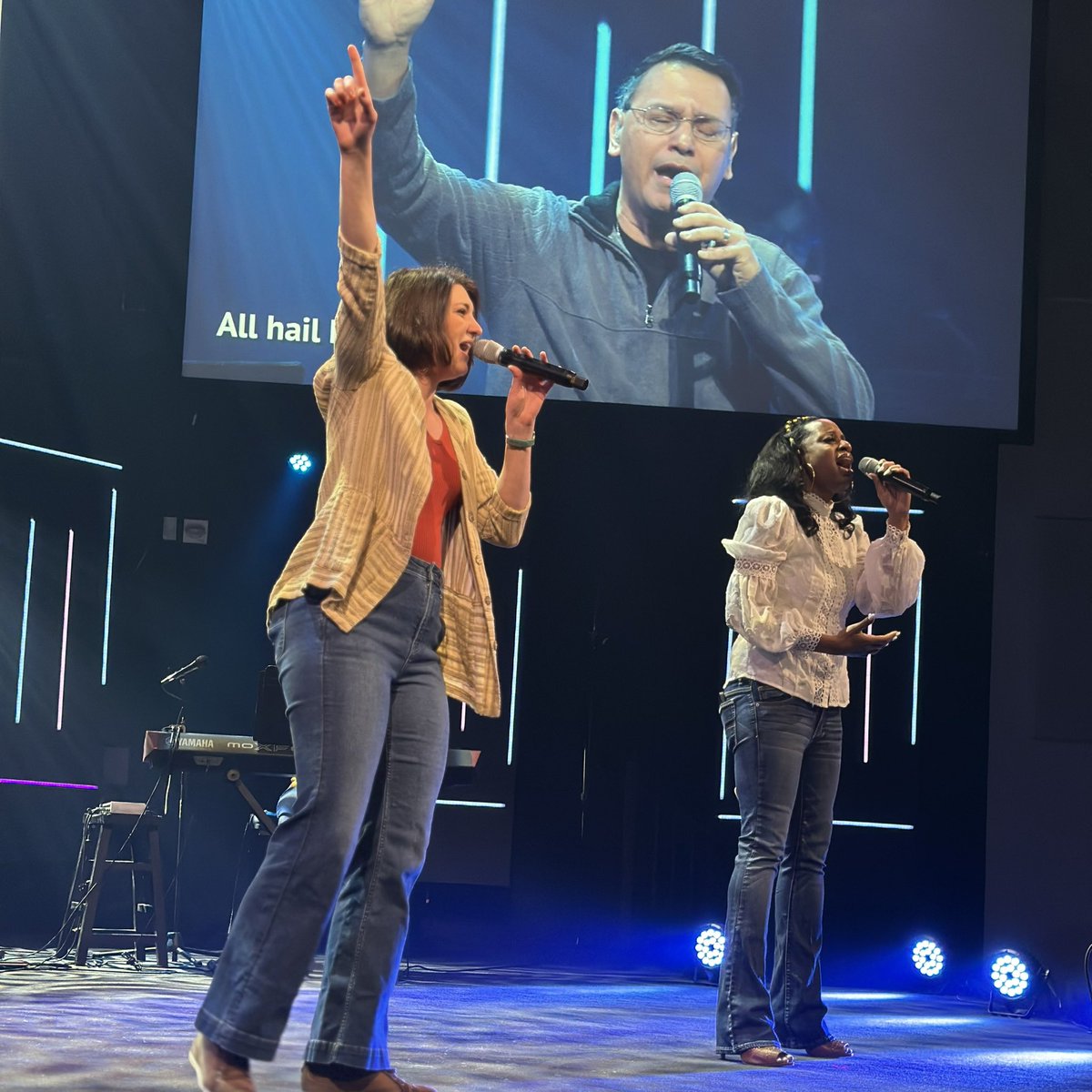 LoccNews's tweet photo. We’re leading up to Easter with our message series, “Return of the King” &amp; today was phenomenal! Ps Kirk shared an unforgettable illustration on “grave clothes” that kept us bound, &amp; then challenged us to “come out” &amp; live free! https://t.co/5KTqtf6THI