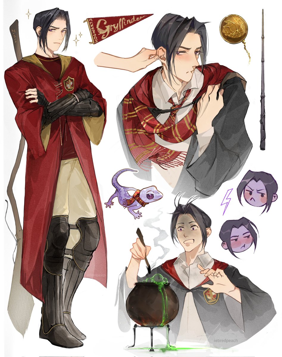 retiredpeach's tweet photo. Back to Hogwarts!au #jiangcheng https://t.co/2LyT8vkx34