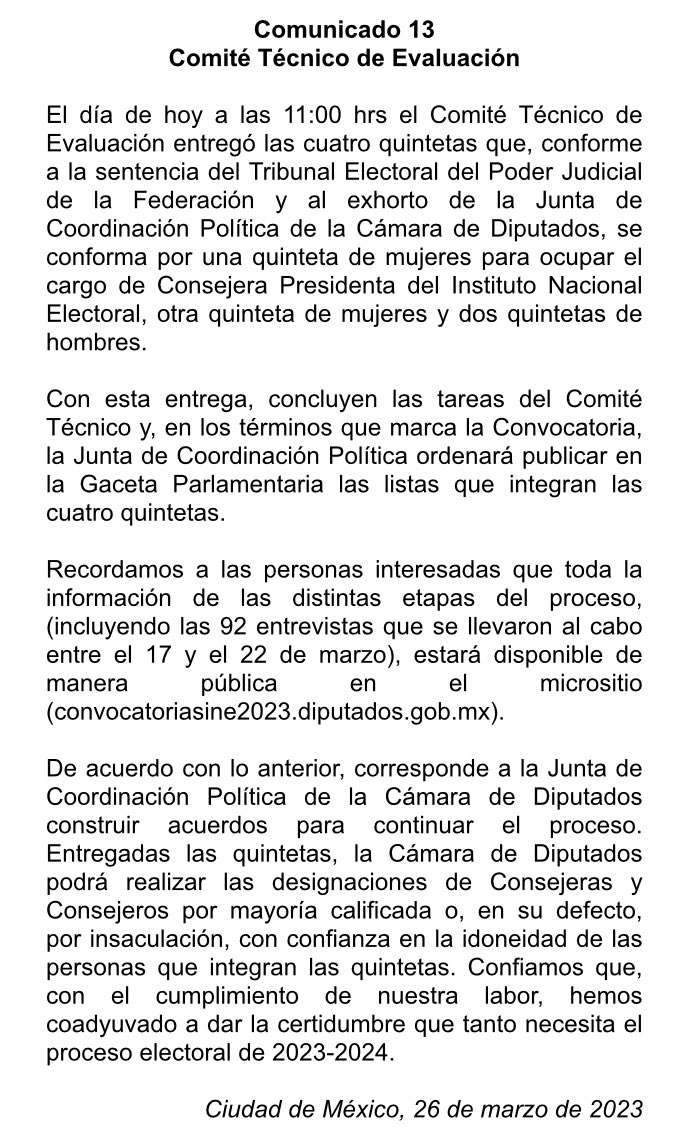 #ElecciónConsejerosINE2023