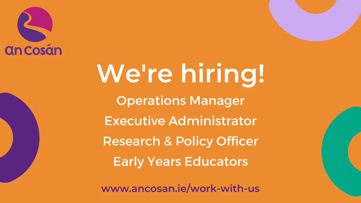 an_cosan's tweet photo. We have some very exciting opportunities to join our enthusiastic team! Please spread the word (or apply yourself)!

>> https://t.co/7QRomfEgm8

#jobfairy #jobfairydublin #jobfairyireland #irishjobs #jobalert #recruitment #vacancies #LifelongLearning #EmpowermentThroughEducation https://t.co/cPyfHmN5IE
