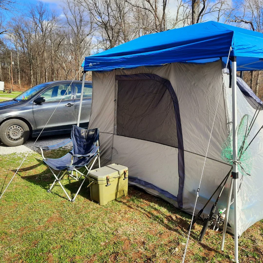 Here's our campsite for the week! Yesterday was our first day here 😊