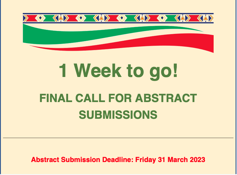 IPC2023's tweet photo. Final call for abstract submissions! See you soon in South Africa.
Abstract Submission Deadline: Friday 31 March 2023
https://t.co/RJ6stPfCol https://t.co/kRdLjwYeTj