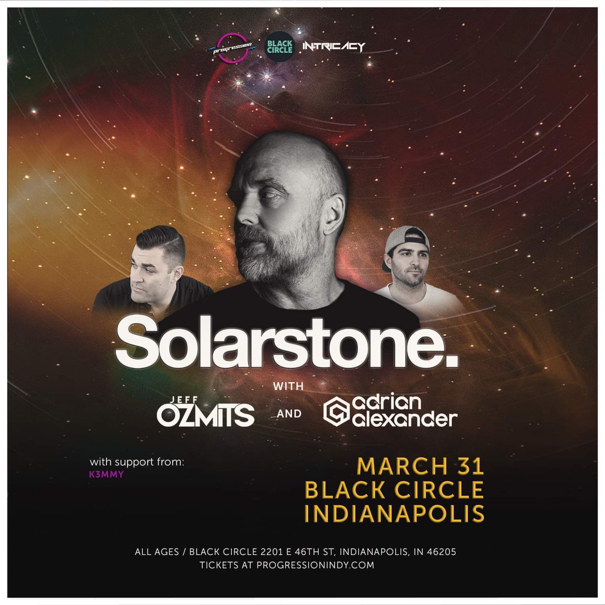 Intricacy (@intricacynights) on Twitter photo Indy! <a href="/richsolarstone/">Solarstone.</a> debut this Friday March 31st at <a href="/BlackCircleBeer/">Black Circle Brewing</a> with <a href="/adrian_alexndr/">Adrian Alexander</a> <a href="/JeffOzmits/">Jeff Ozmits</a> & @djk3mmy with <a href="/IntricacyNights/">Intricacy</a> x @progressionindy
🎫tickets.progressionindy.com/e/solarstone Indy! <a href="/richsolarstone/">Solarstone.</a> debut this Friday March 31st at <a href="/BlackCircleBeer/">Black Circle Brewing</a> with <a href="/adrian_alexndr/">Adrian Alexander</a> <a href="/JeffOzmits/">Jeff Ozmits</a> & @djk3mmy with <a href="/IntricacyNights/">Intricacy</a> x @progressionindy
🎫tickets.progressionindy.com/e/solarstone