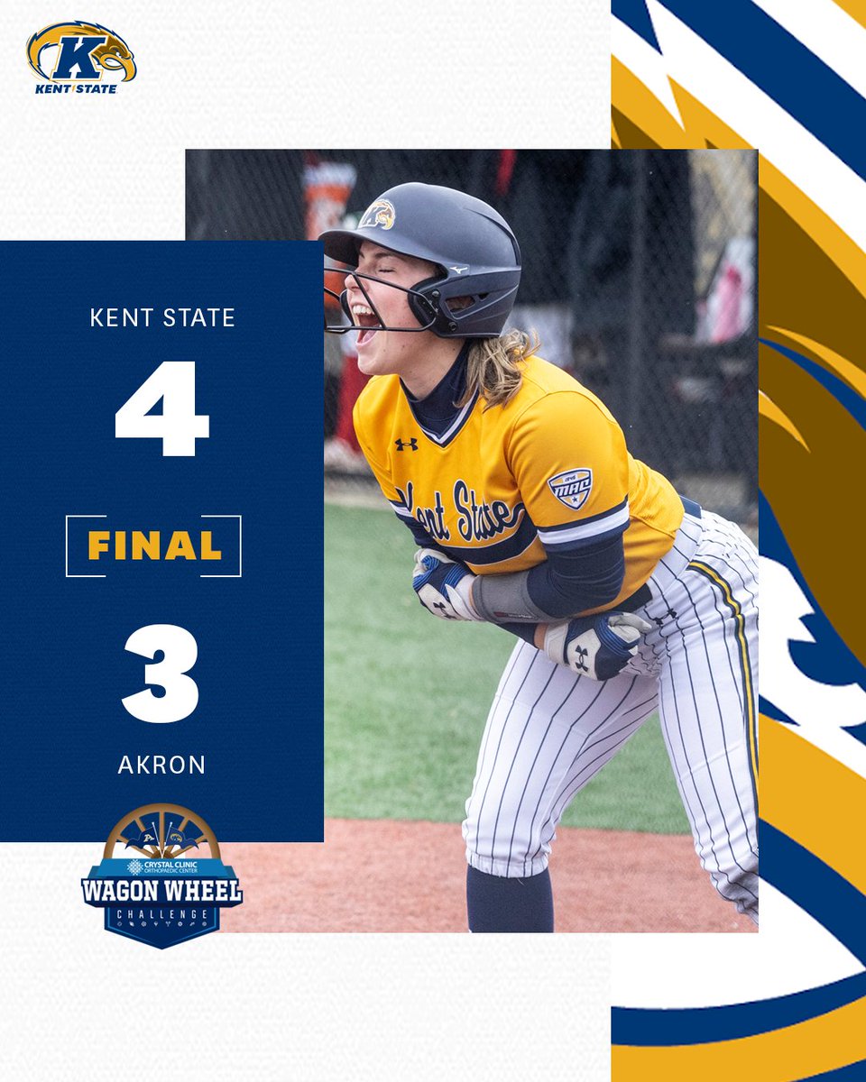 𝗞𝗲𝗻𝘁 𝗦𝘁𝗮𝘁𝗲 𝟰, 𝗔𝗸𝗿𝗼𝗻 𝟯

Flashes win the rubber match and earn 1 point in the #CCWagonWheel standings!

#GoFlashes⚡️ #Team48