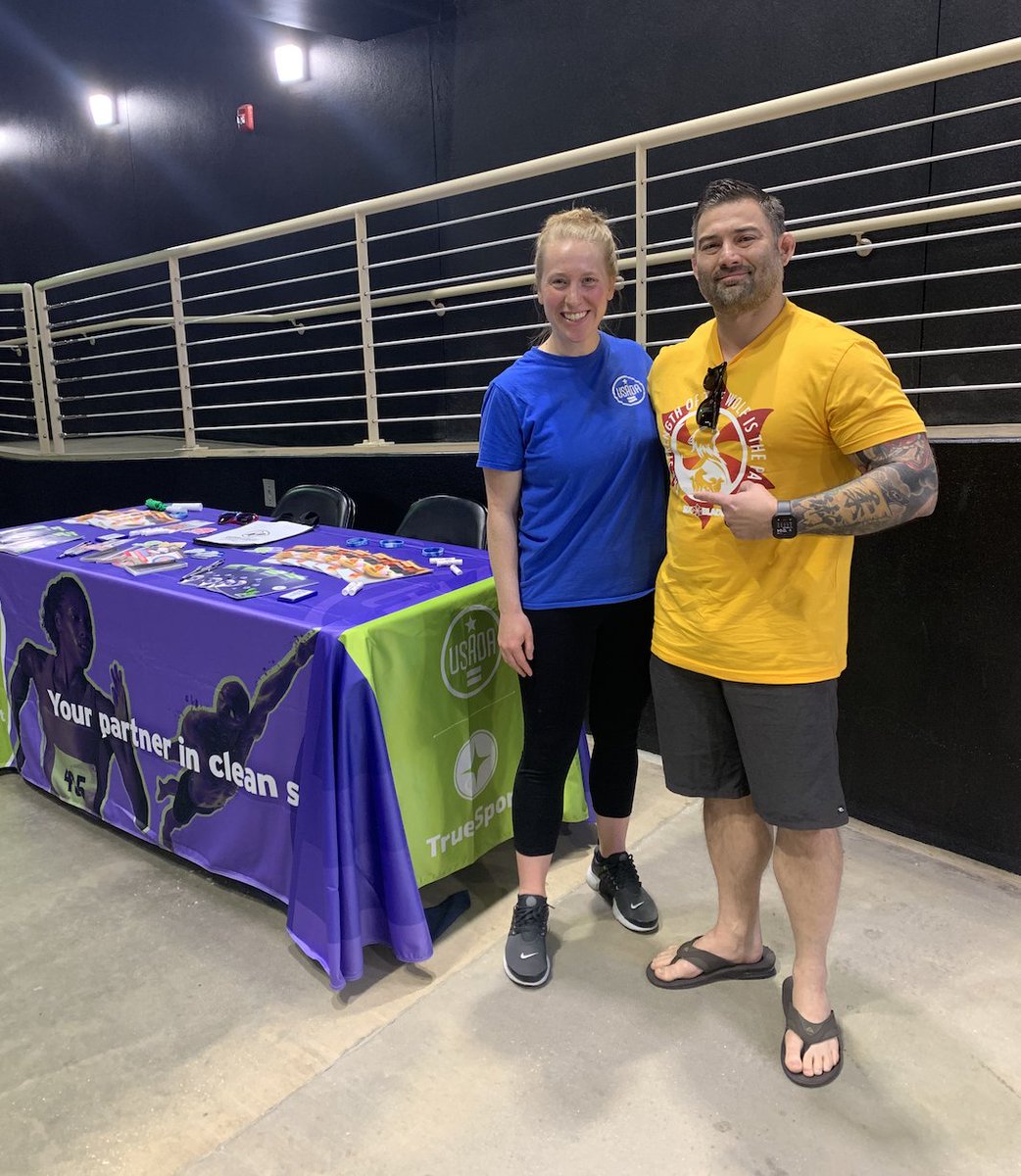 usantidoping's tweet image. USADA Elite Education Lead Grayson Potter is currently at an @ibjjf event in Kissimmee, FL. She spoke with masters level athlete Emil Takeuchi, who advocated for #CleanSport in his sport class after he previously lost to opponents who were doping. #CompeteClean #FightClean