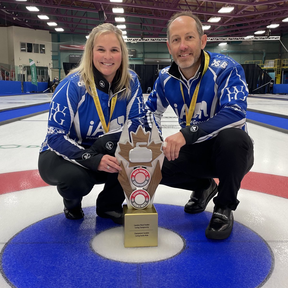 Your 2023 Canadian Mixed Doubles Curling Championship winners - <a href="/jjonescurl/">Jennifer Jones</a> and <a href="/blaing99/">Brent Laing</a>!

#CMDCC2023