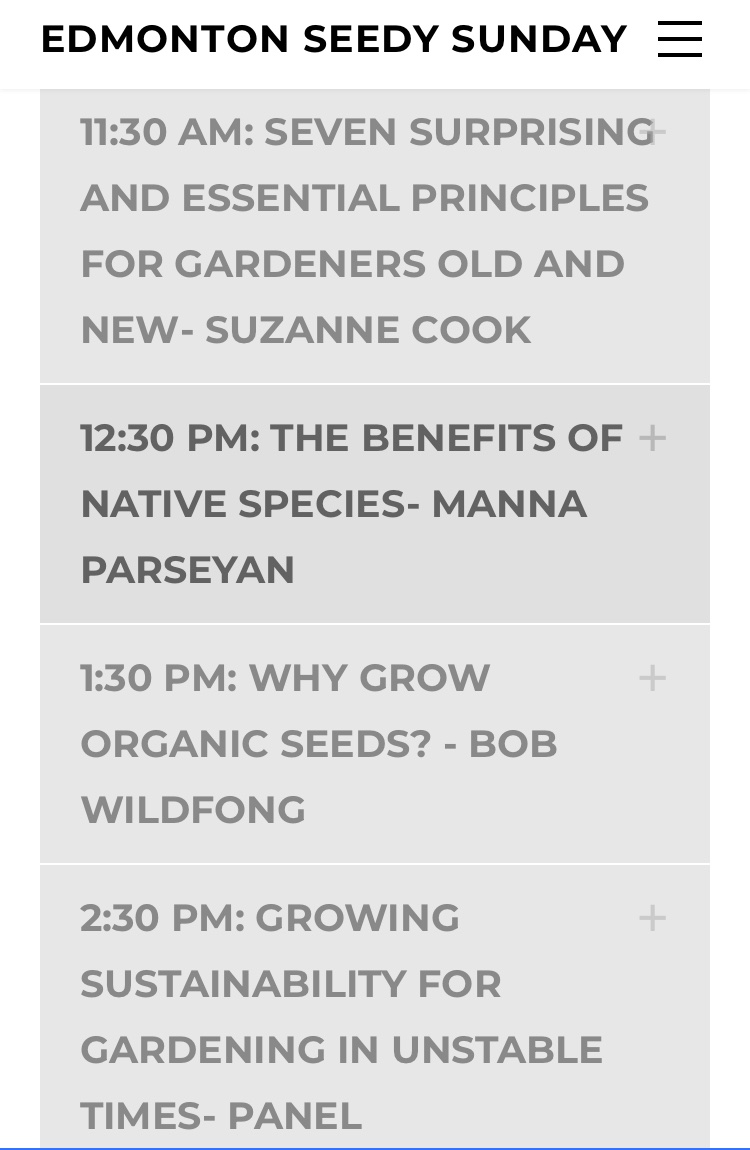 Our presenters are doing an excellent job! So much great gardening information. Check out “Why Grow Organic Seeds?” with Bob Wildfong starting at 1:30 in the presentation room <a href="/AlbertaAvenue/">Alberta Avenue CL</a> Community League