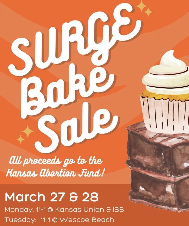 surgeku's tweet photo. On Mon &amp; Tues, help SURGE support @KansasAF at our National Abortion Access Fund-A-Thon BAKE SALE! 

We will accept Venmo, PayPal, G Pay, credit card or cash.

Want to donate to the KAF Fund-A-Thon right now? https://t.co/nGuoMXKdGy https://t.co/eTMiy9wEKS