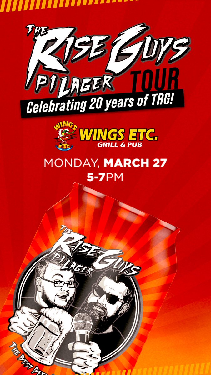 Rise Guys P1 Lager on Twitter "Meet MATTMAN & NINE Monday night! 🍻 5