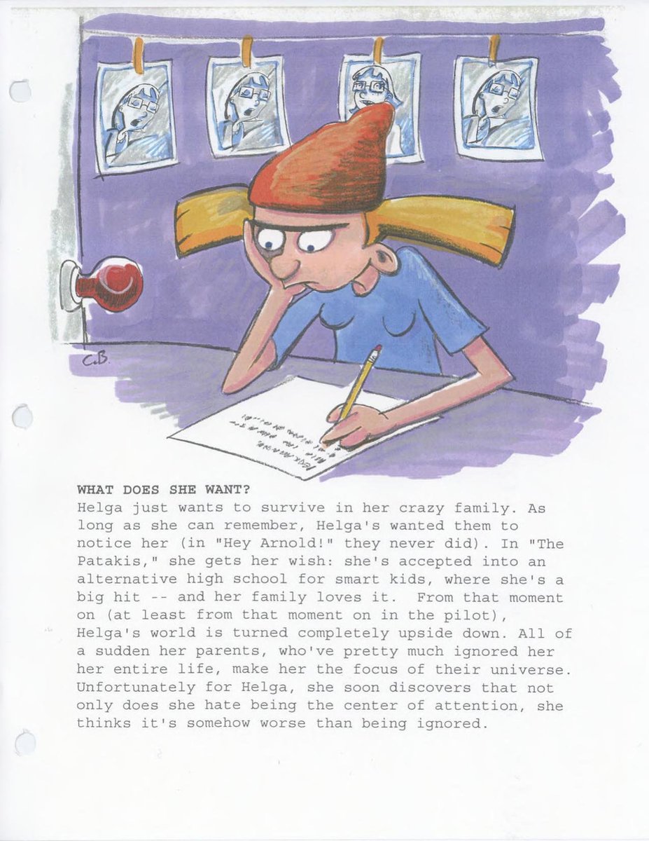 notjustcart00ns's tweet photo. Pages from the pitch bible for "The Patakis", a rejected spin-off of "Hey Arnold!" that was planned to air on Nick At Nite. [2000]

This previously unseen material was leaked via 4chan's /co/ board, and is currently backed up on https://t.co/tYMzpmkzCr.

1/2 https://t.co/TTKWBrkzbw