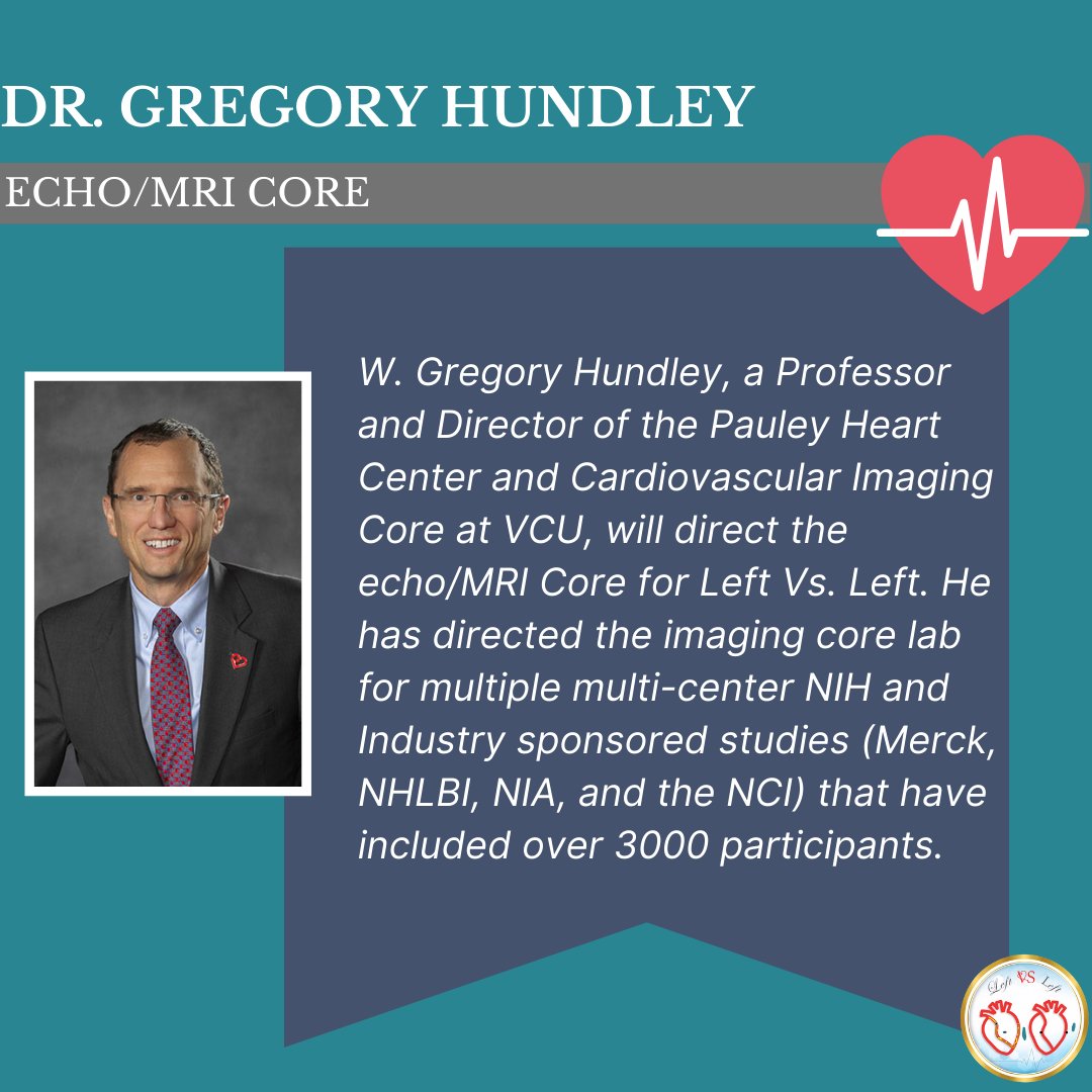 LeftvsLeft's tweet photo. Dr. Richard Holubkov and Dr. Gregory Hundley's roles with Left vs. Left as Head of Data Management and Echo/MRI core! 

#LeftvsLeft #PCORI #Caridology #Electrophysiology 

Like, Retweet and Share!

Find us on all platforms: https://t.co/oM3cbE08XX https://t.co/nhB69MMsgS