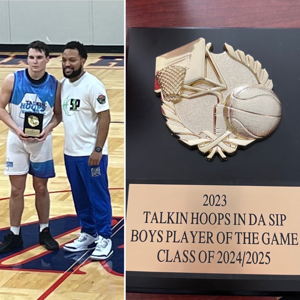 JaxWilson2025's tweet photo. Blessed to win MVP award and had a great time at Talkin Hoops in Da Sip @evgeeker @TelanteWebber @JonesEliteBoys https://t.co/vN6JLDc8Yt