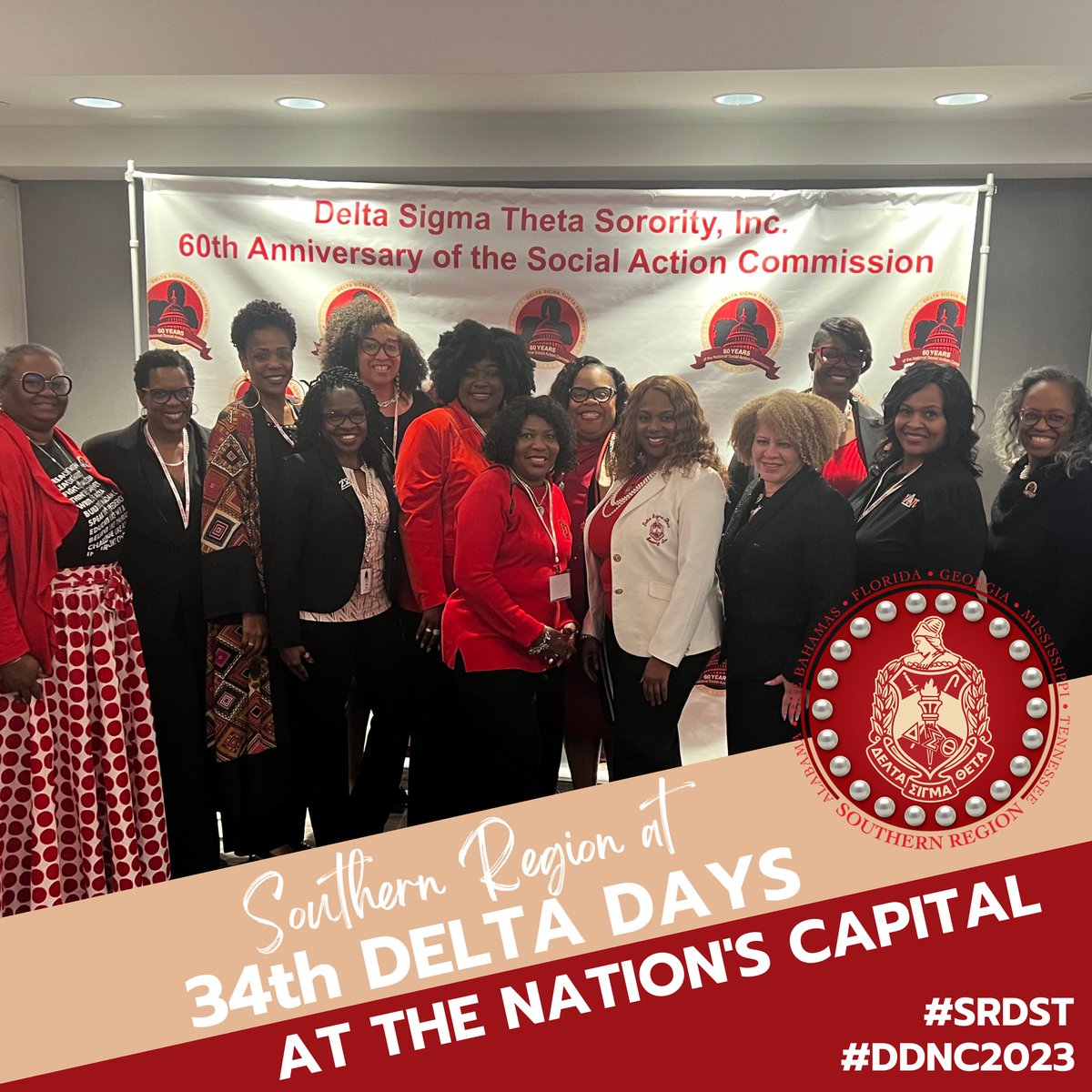 southerndst1913's tweet photo. The DYNAMIC Southern Region is fired up 🔥 and ready to go at #DDNC2023!
✊🏽✊🏾✊🏿
#DSTMakingAnImpact
#SocialActionSelfie
#D4WomenInAction
#DST1913 https://t.co/Upwtgy86Oe