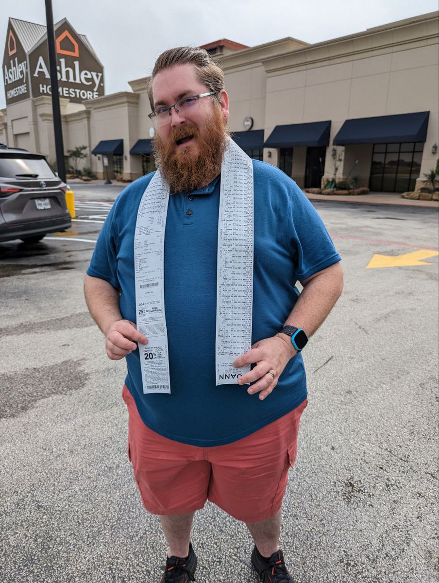 theshyfox's tweet photo. My husband went with me to a sale on dmc thread at Joann's today. https://t.co/TW8Gob6pUV