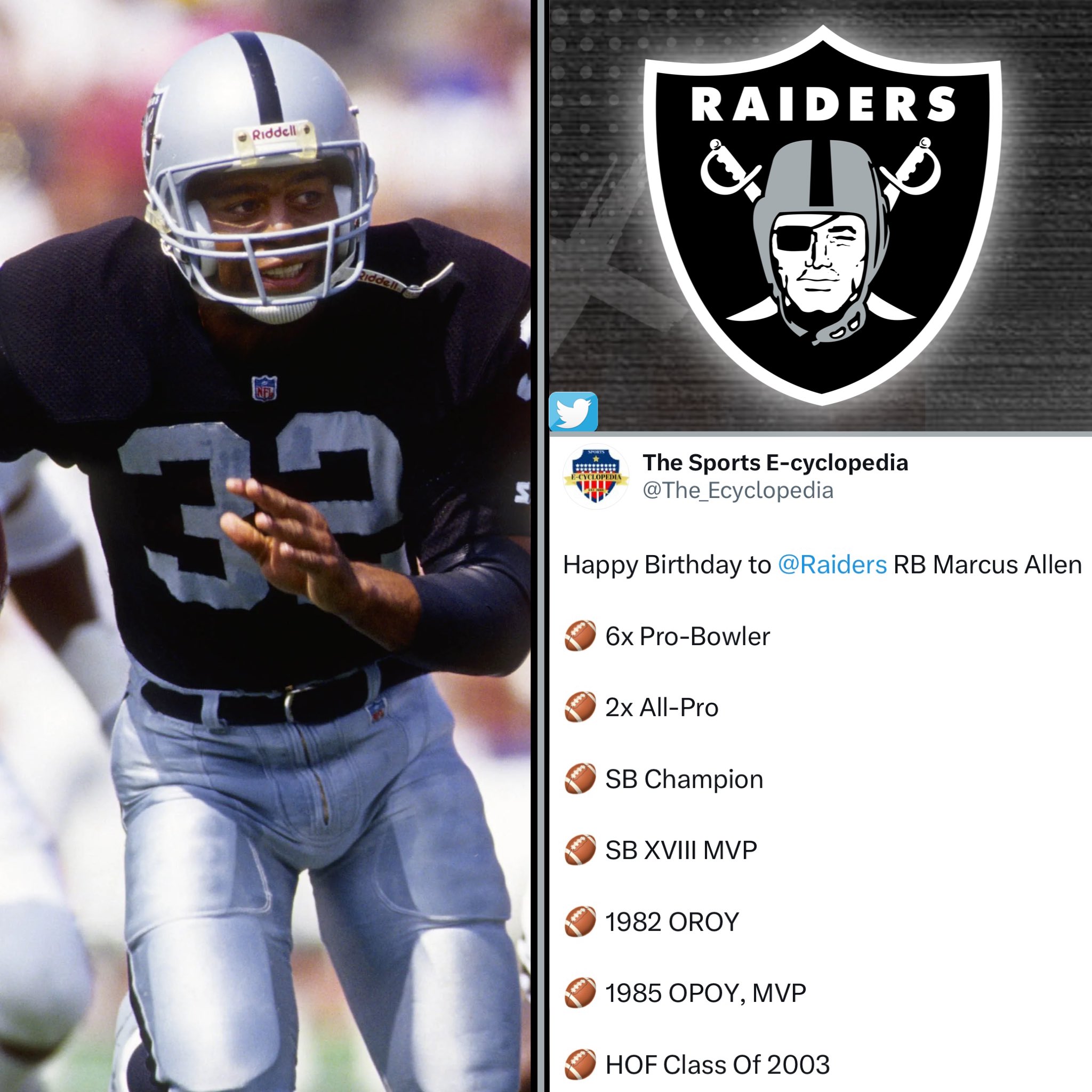 Happy Birthday to LEGEND Marcus Allen! 