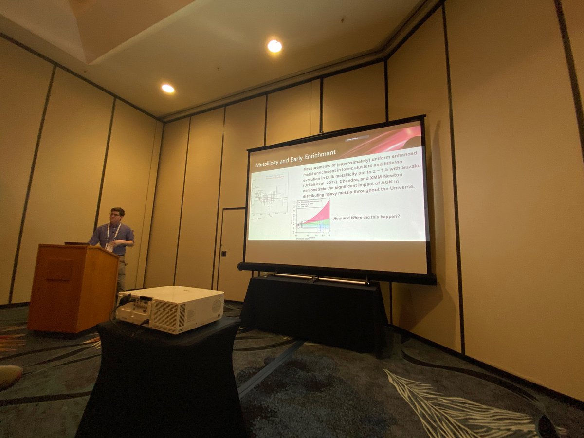 AXISprobe's tweet image. Anthony Flores is now presenting on galaxy science with AXIS! In particular, AXIS will reveal the role that AGN feedback played in shaping the observable Universe in high-z clusters, at redshifts of z=2-3

#AXIStheXrayUniverse