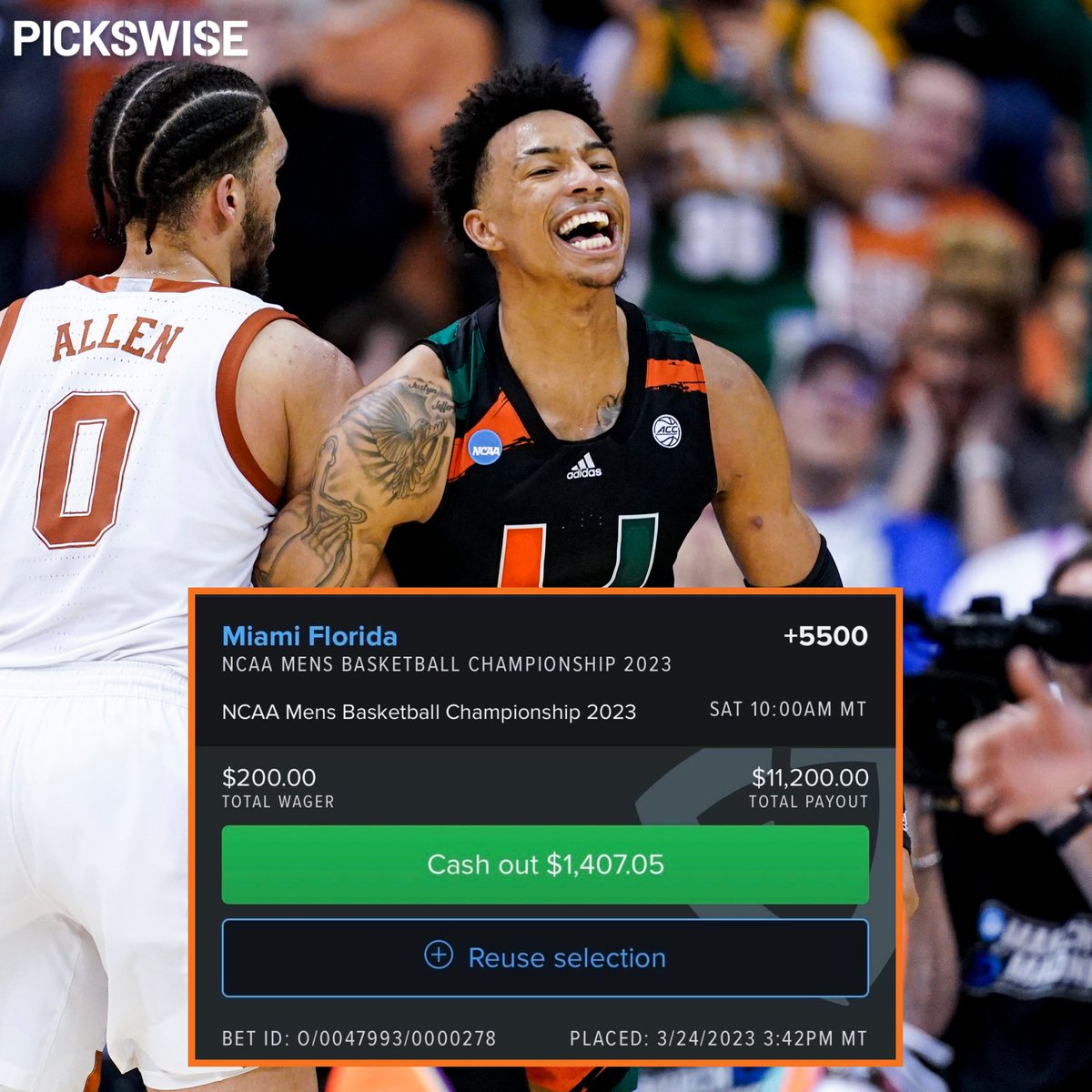 Pickswise tweet media