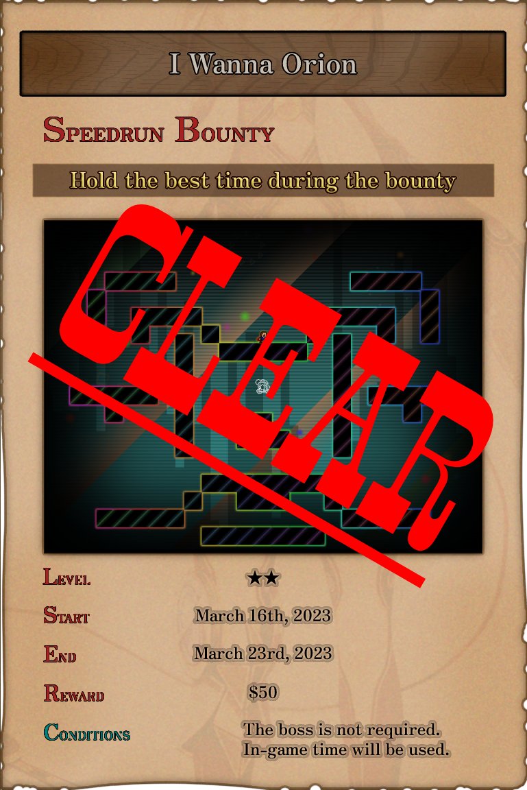TOFRewarder's tweet photo. Bounty Clear!

Congratulations to @Mir_iww for winning $50 with a time of 9:44 https://t.co/tQORsF9LxH