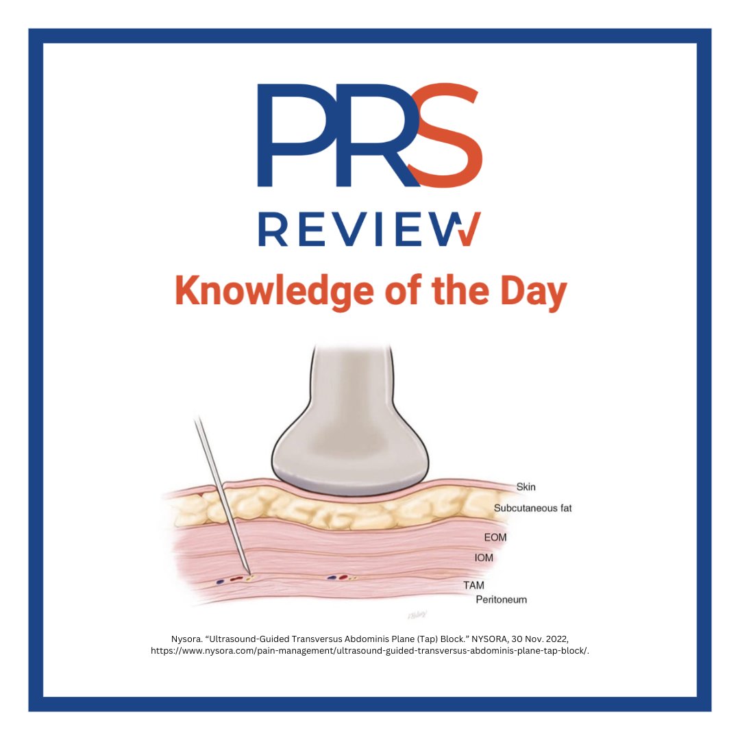 prsreview's tweet image. Transversus abdominis plane block

#prsreview #TAPblock #anesthesia #regionalanesthesia #abdominalsurgery #plasticsurgery #reconstructivesurgery #cosmeticsurgery #surgicaleducation #medicaleducation  #meded #plasticsurgeryresidency #plasticsurgeryfellowship #plasticsurgeon