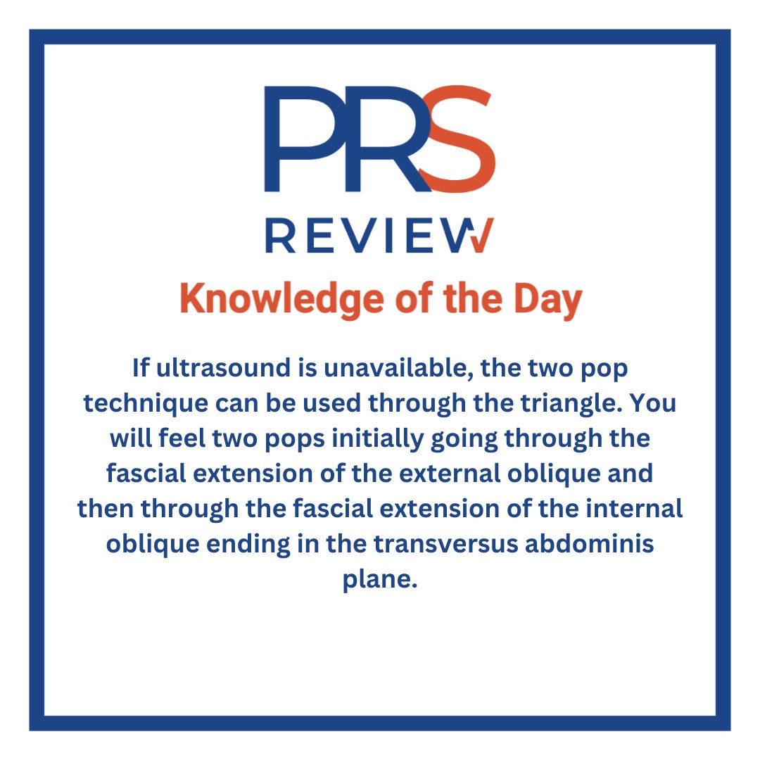 prsreview's tweet image. Transversus abdominis plane block

#prsreview #TAPblock #anesthesia #regionalanesthesia #abdominalsurgery #plasticsurgery #reconstructivesurgery #cosmeticsurgery #surgicaleducation #medicaleducation  #meded #plasticsurgeryresidency #plasticsurgeryfellowship #plasticsurgeon
