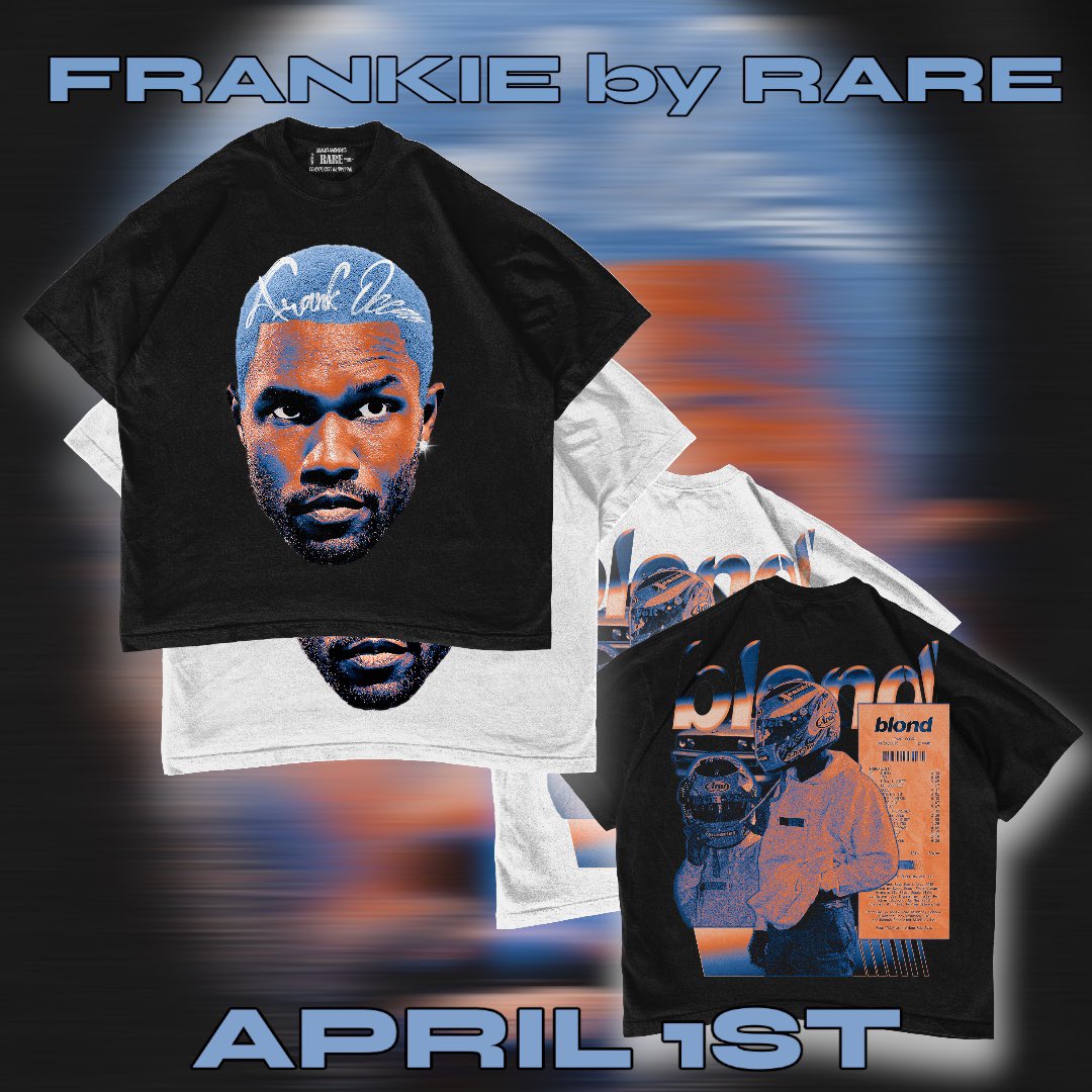 RAREUNCUT's tweet photo. FRANKIE by RARE

APRIL 1ST

LINK IN BIO!

Comment/repost your fav #frankocean song for a chance to win a free tee! https://t.co/2TRiCNnMWN
