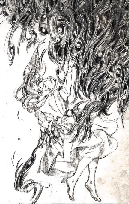 I've been exploring jaime's strange affinity to darkness and demons for several years now. She would sometimes be assaulted by them, but then embraced, not consumed. and I realized the dark is compassionate in origin but most of their iterations forget why they exist 