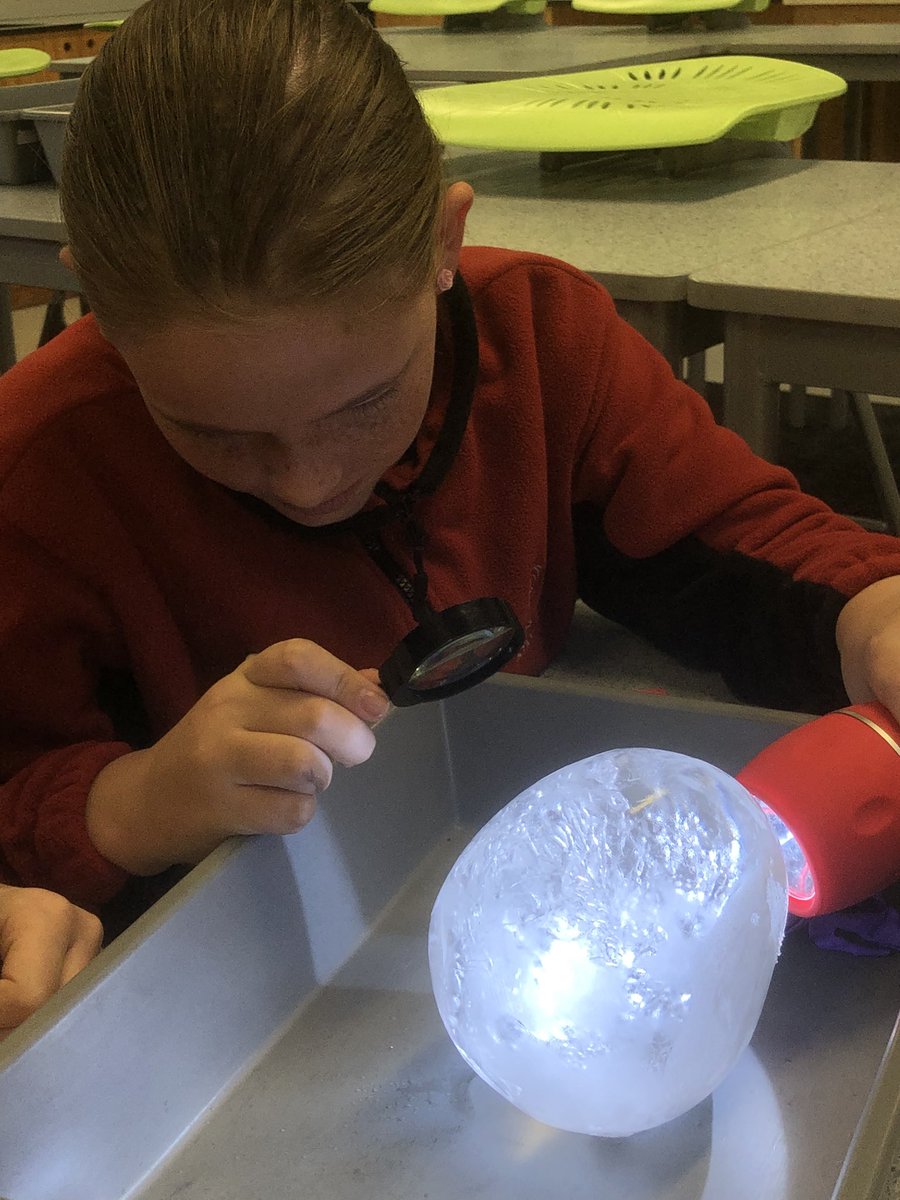 ChristensonDi's tweet photo. Exploring ice with year 5&amp;6 students.  What great questions they came up with and then explored to gather evidence to answer their questions. @teacherdeaks @cbrieseman @BrigitteScience https://t.co/ajSRalftYW