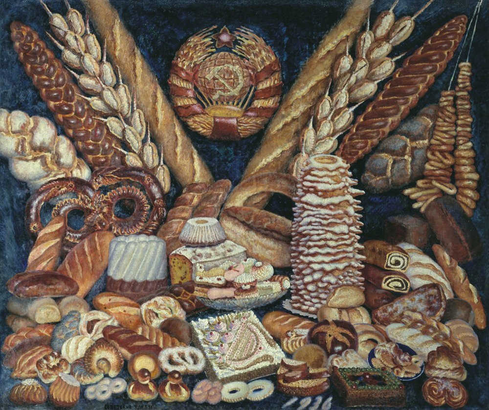 Soviet breads, 1936 #socialistrealism #ilyamashkov wikiart.org/en/ilya-mashko…