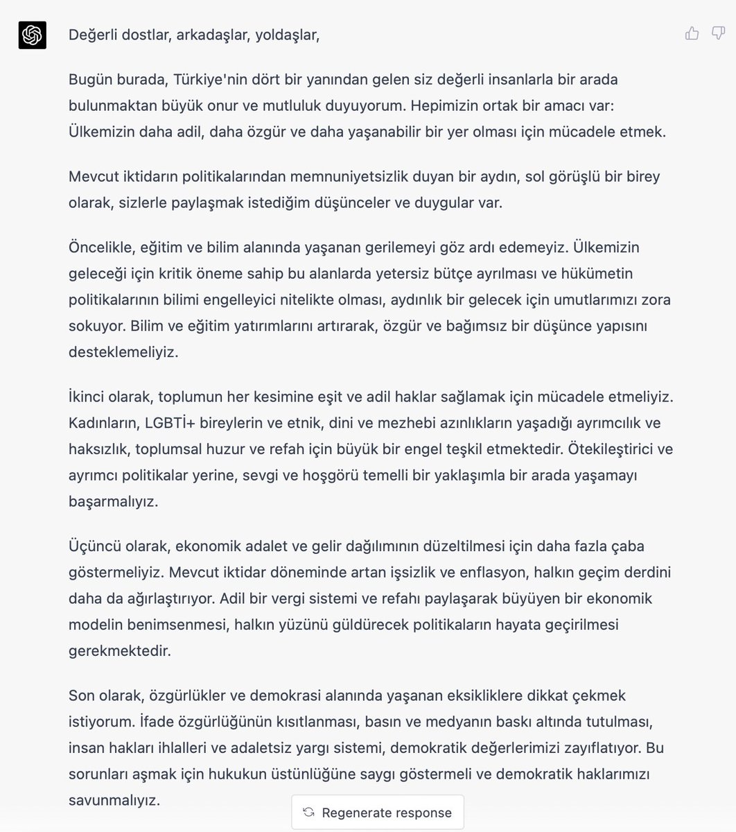 GPT-4 oy hakkı istiyor, hatta diploması olsa aday bile olur :) #GPT4