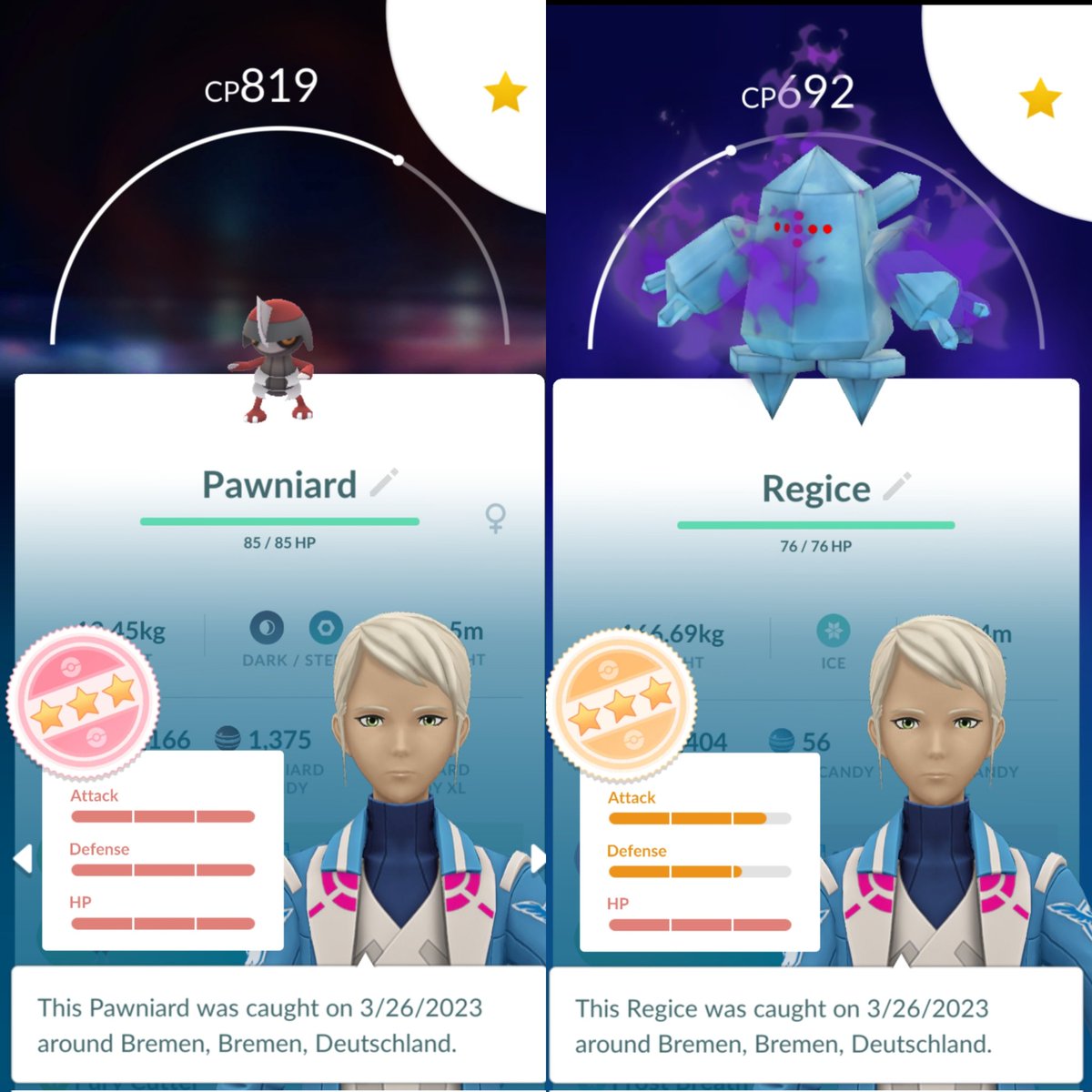 Hatched a 💯 and this is my Regice! I hope your looks better 💯🥳🦈

#pokemon #pokemongo #pokemongofriend #pokemongoapp #pokemongoraids #pokemongoraid