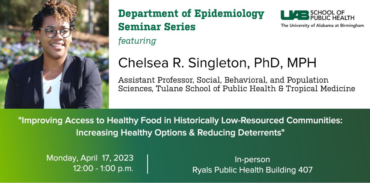 DrCRSingleton's tweet photo. Happy to announce that I'll be giving a seminar at my alma mater next month. 

This will be a special one. @uabSOPH @UABNews https://t.co/0fwU1Rzwfy
